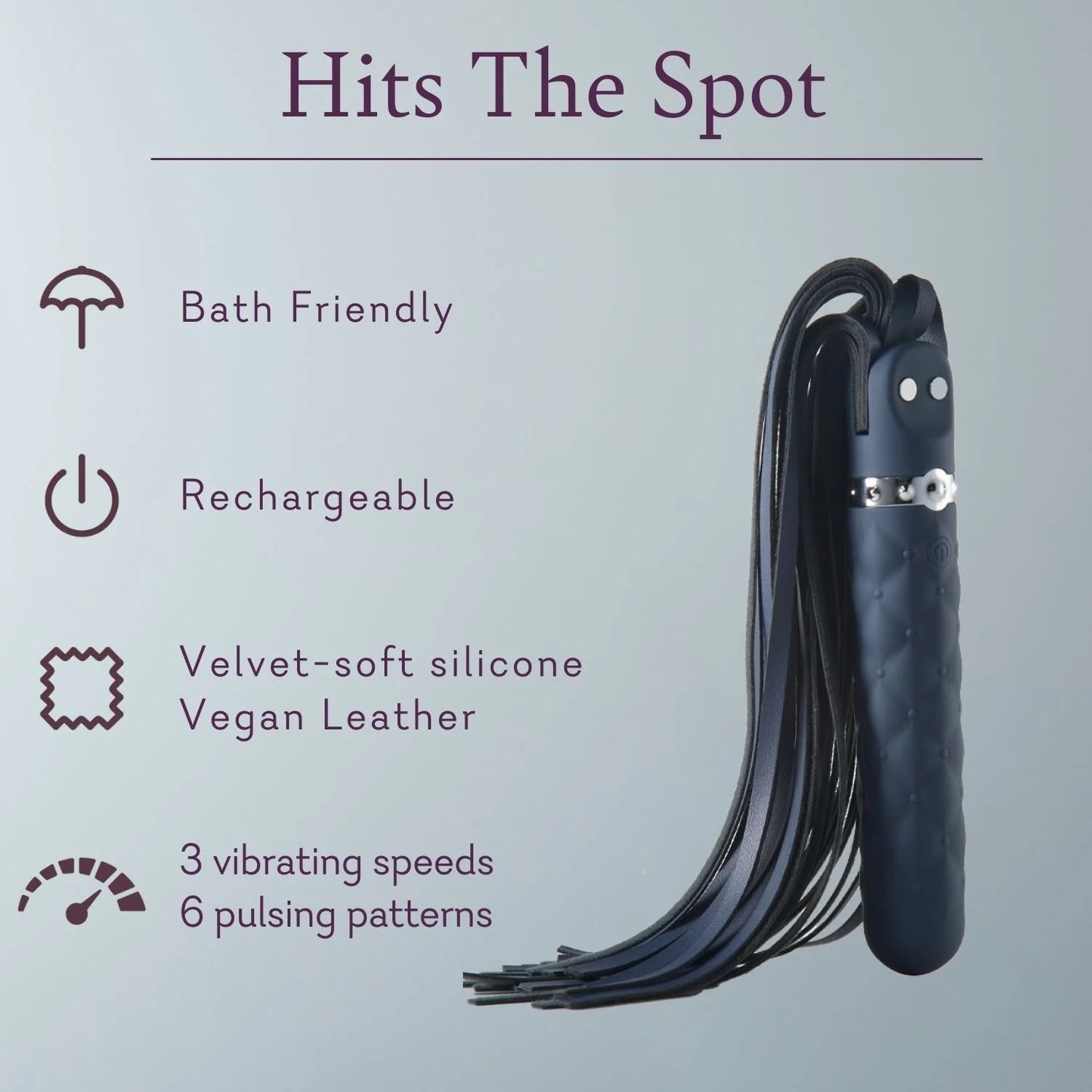 Hits The Spot - Vegan Leather Whip & Vibrator